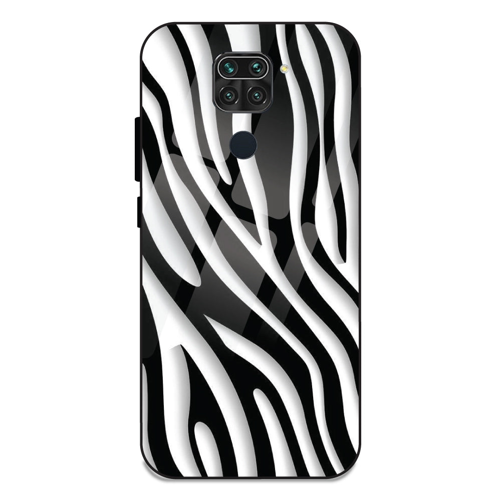 Zebra Print - Glass Case For Redmi Note 9