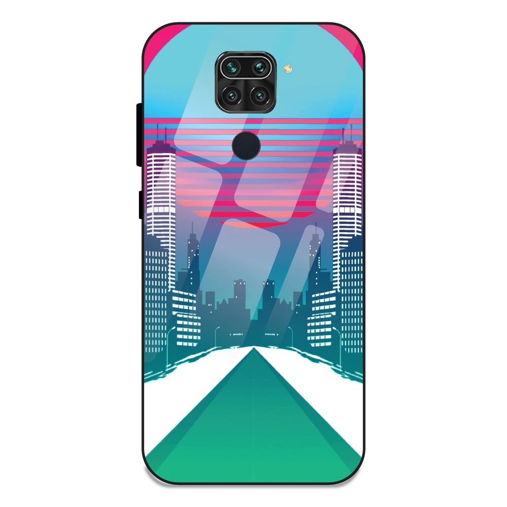Citylight Synthwave - Glass Cases For Redmi Note 9