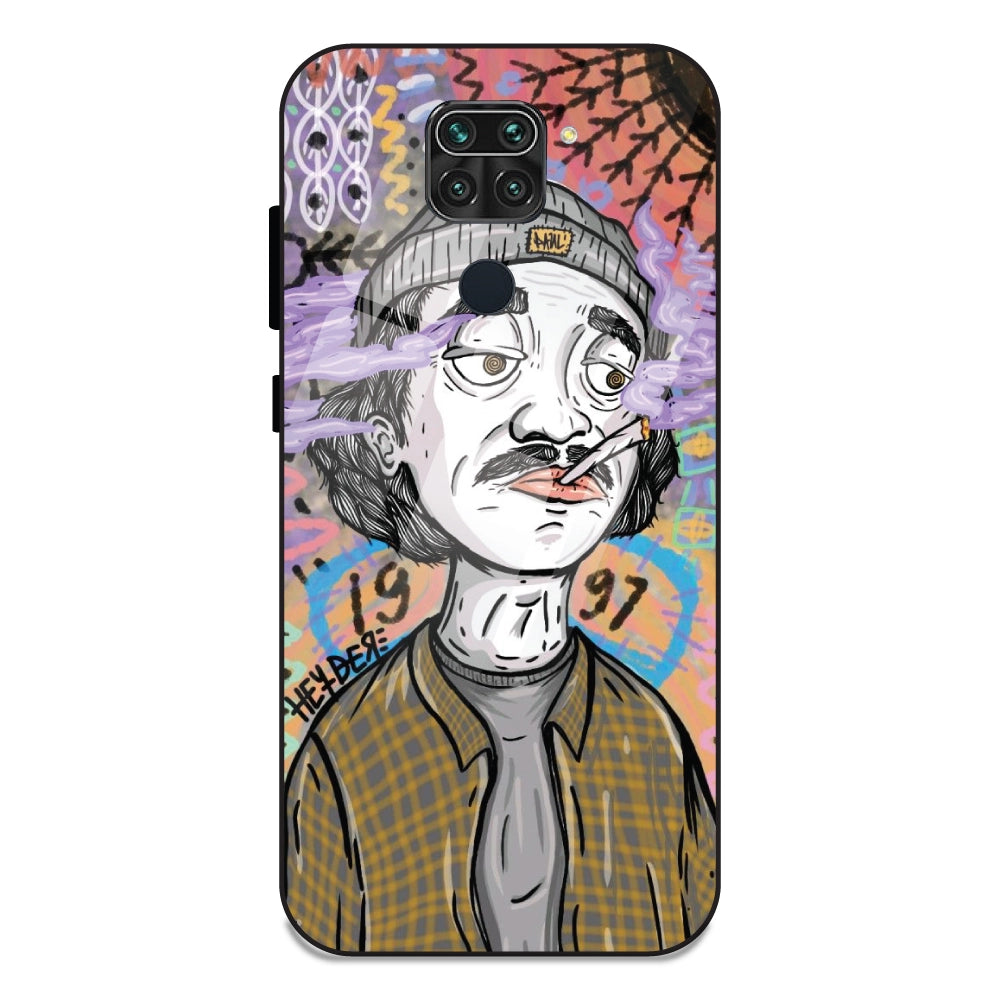A Smoking Potrait - Glass Cases For Redmi Note 9