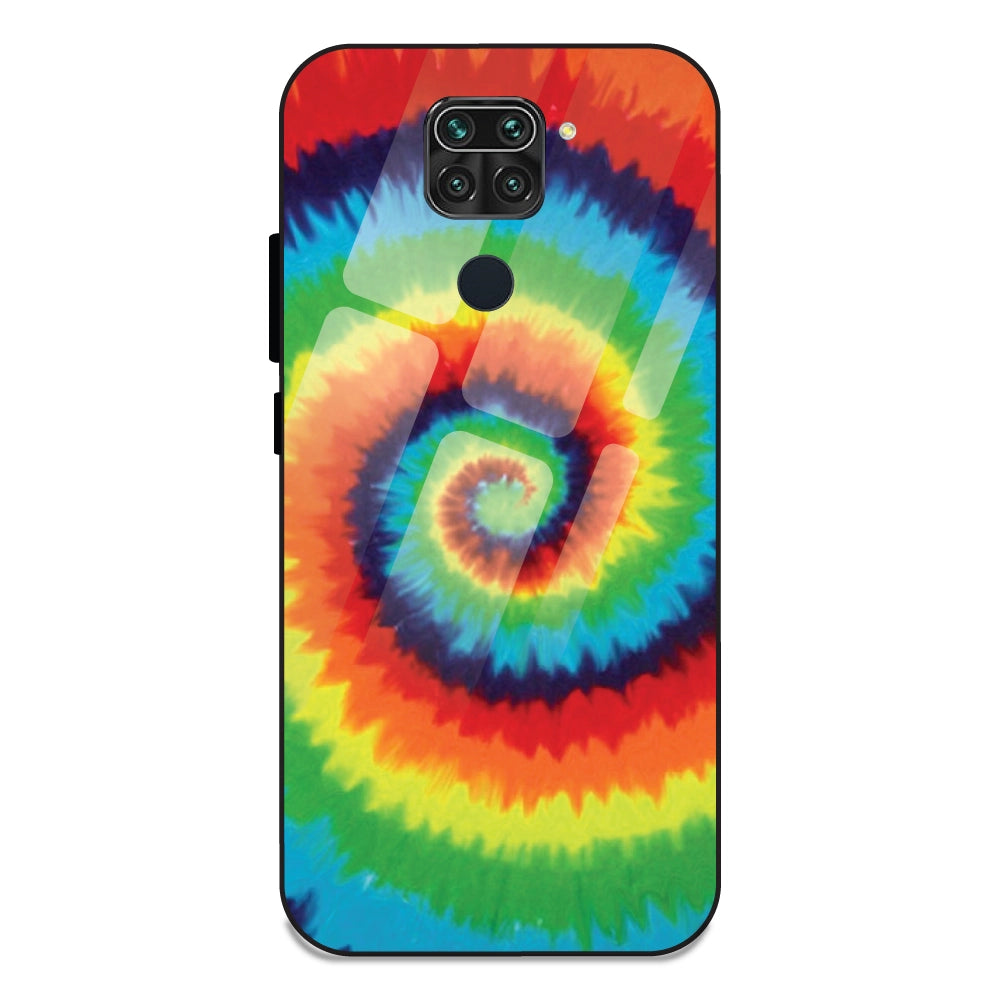 Rainbow Tie Dye - Glass Case For Redmi Note 9