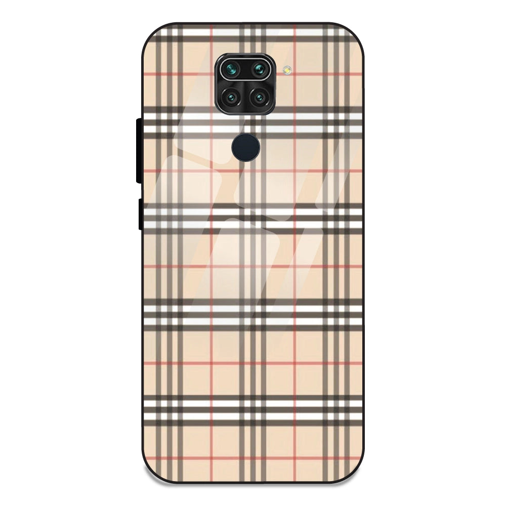 Yellow Checks - Glass Case For Redmi Models