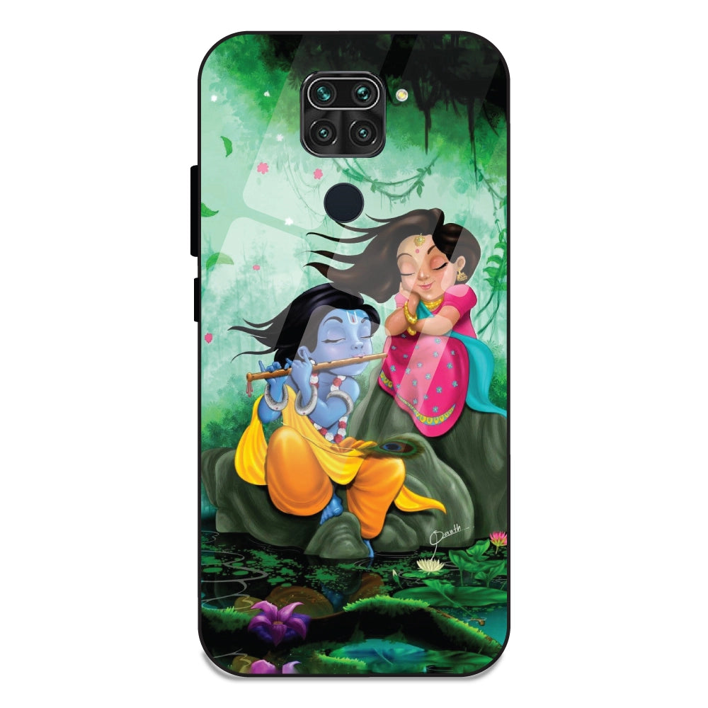 Radha Krishna - Glass Cases For Redmi Note 9