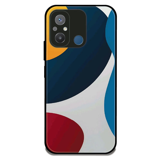 Flowing Shapes - Glossy Metal Silicone Case For Redmi Models