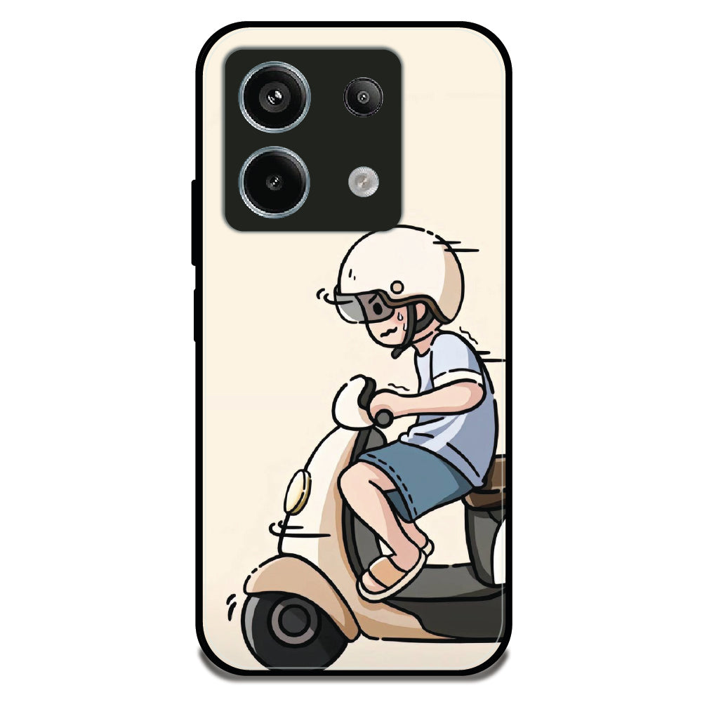 Scooter Ride Boy - Glossy Metal Silicone Case for Redmi Note 13 Pro 5G