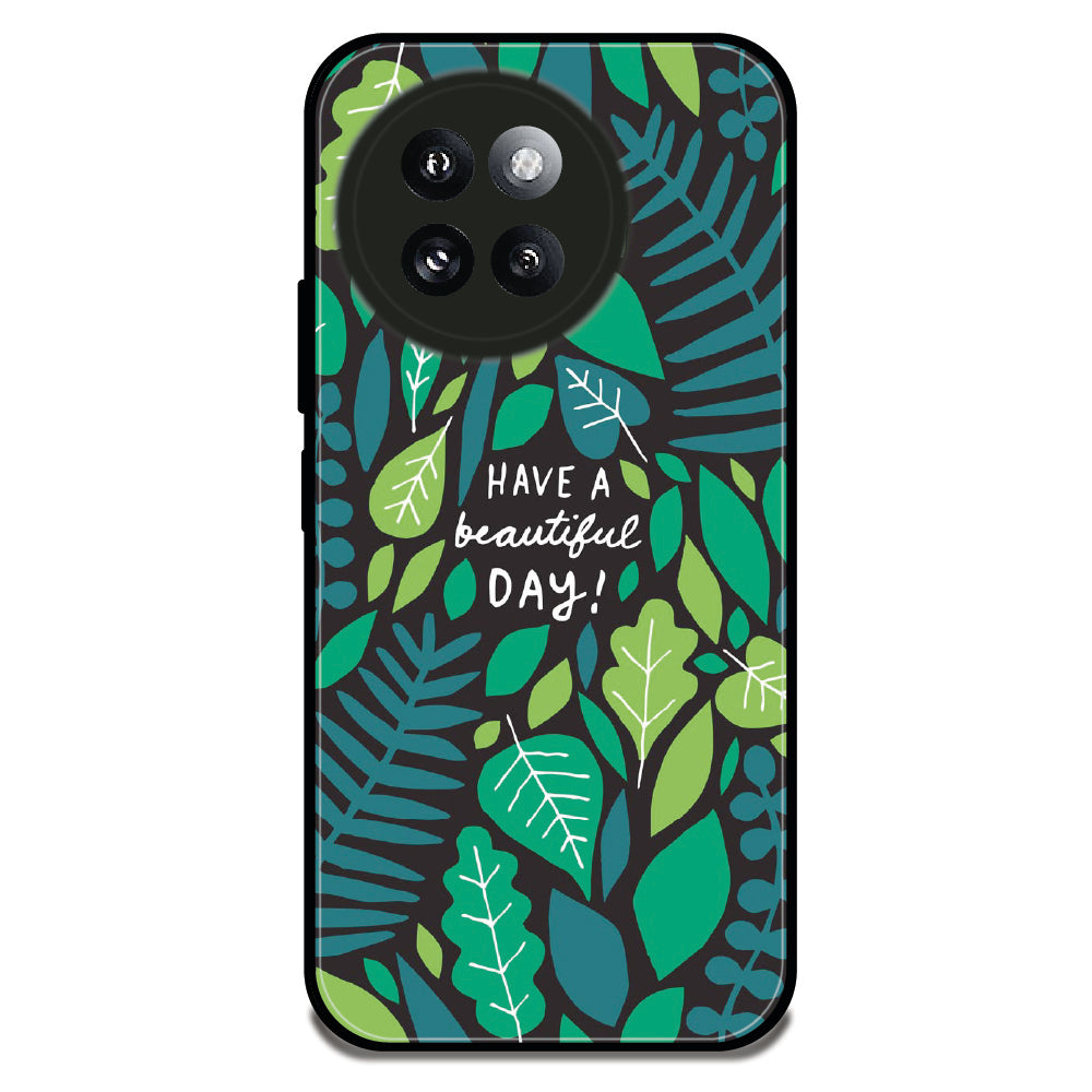 Beautiful Day Leaves - Glossy Metal Silicone Case For Redmi Models