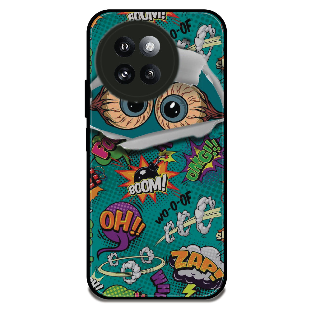 Comic Pop Eyes - Glossy Metal Silicone Case For Redmi Models