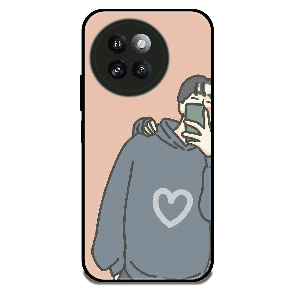 Couple Case Boy - Glossy Metal Silicone Case For Redmi Models