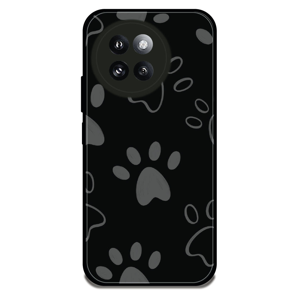 Dog Paw print - Glossy Metal Silicone Case For Redmi Models