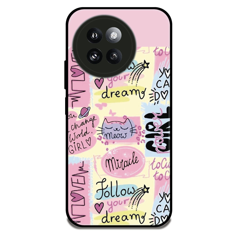 Follow Your Dream - Glossy Metal Silicone Case For Redmi Models