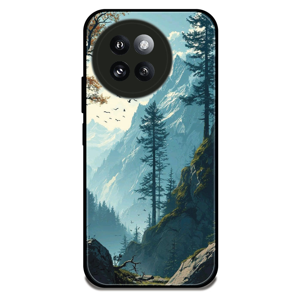 Misty Mountain Scenary - Glossy Metal Silicone Case For Redmi Models