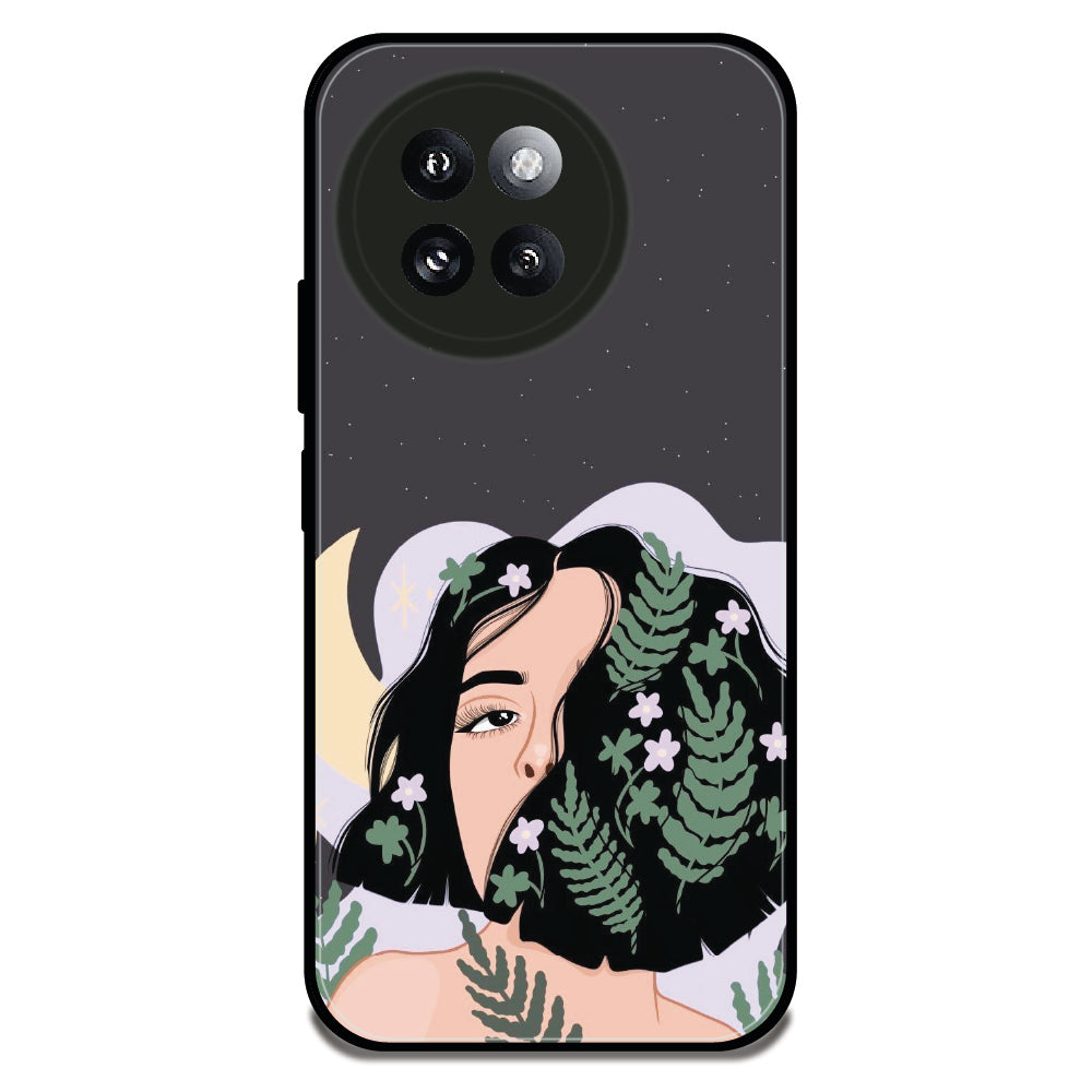 Moonlit Fern Woman - Glossy Metal Silicone Case For Redmi Models