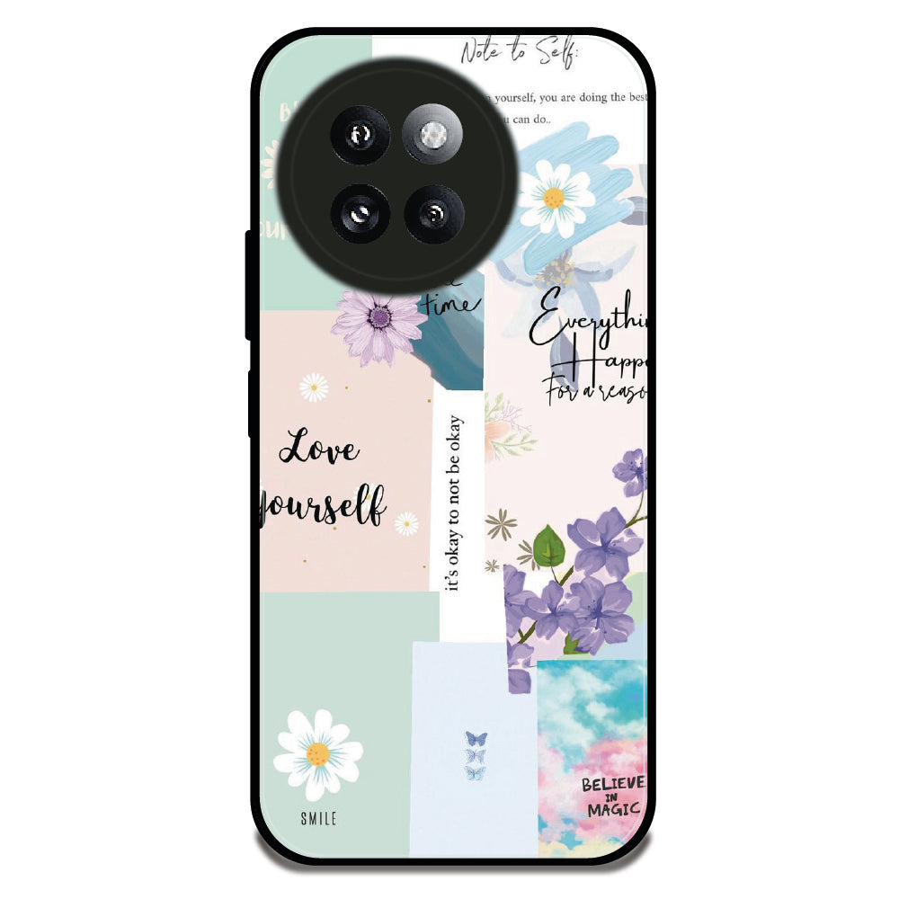 Pastel Collage Art - Glossy Metal Silicone Case For Redmi Models