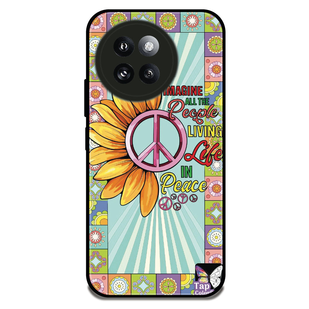 Peace Sunflower - Glossy Metal Silicone Case For Redmi Models