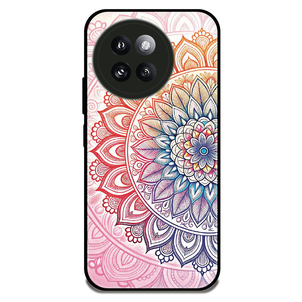 Rainbow Mandala Bloom - Glossy Metal Silicone Case For Redmi Models