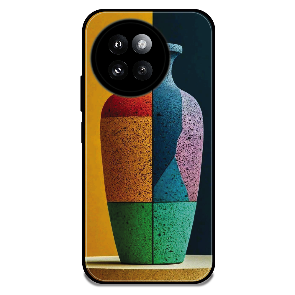 Split Color Vase - Glossy Metal Silicone Case For Redmi Models