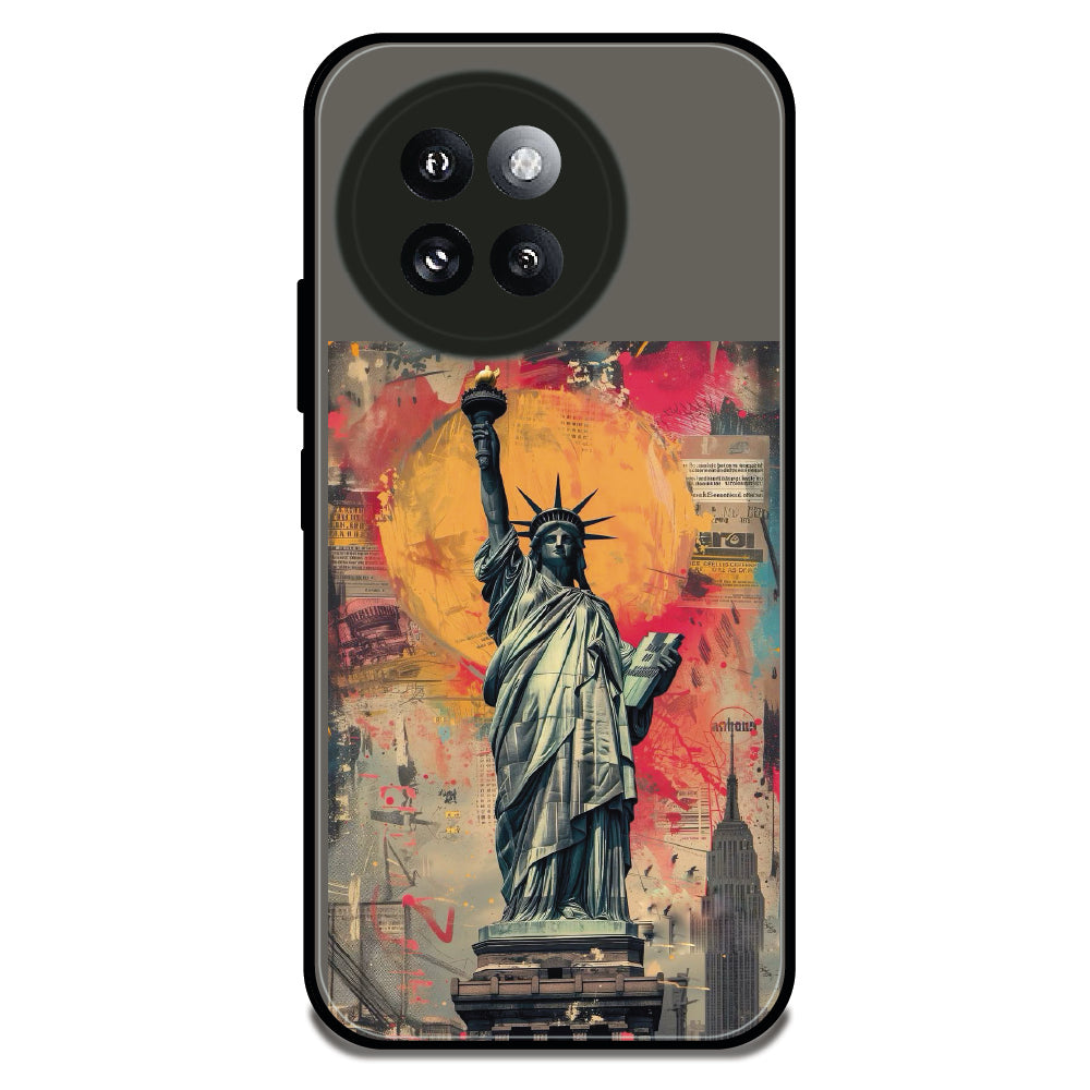 Statue of Liberty - Glossy Metal Silicone Case For Redmi Models