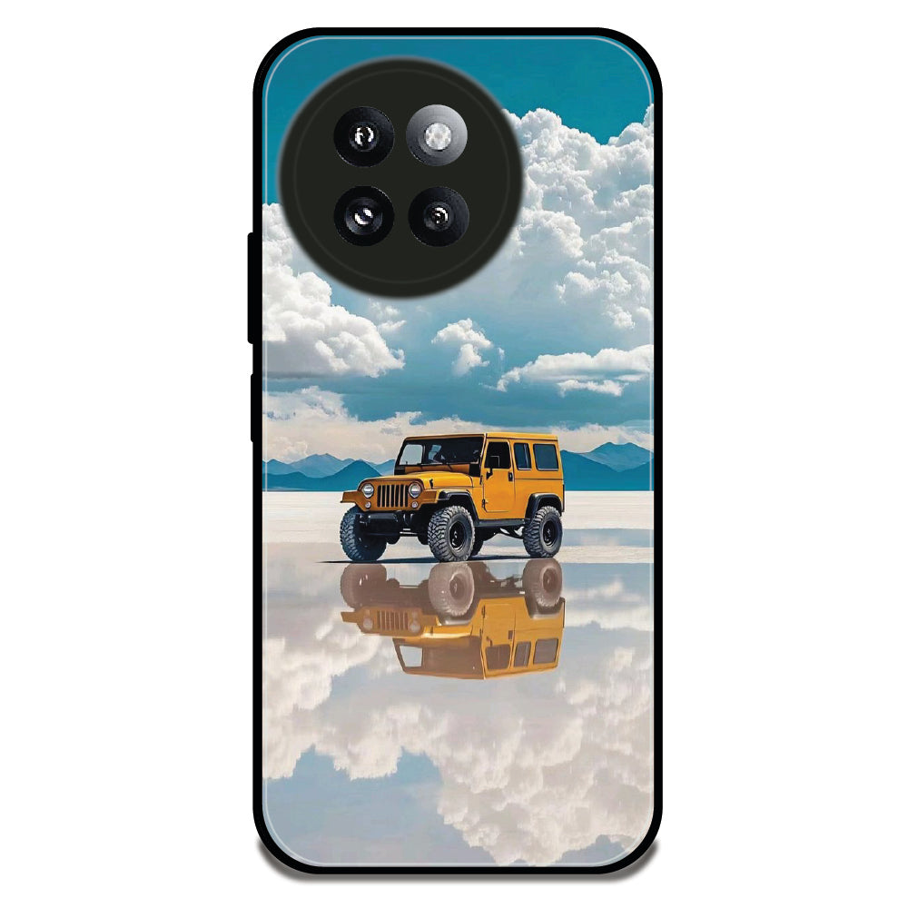 Yellow Jeep - Glossy Metal Silicone Case For Redmi Models