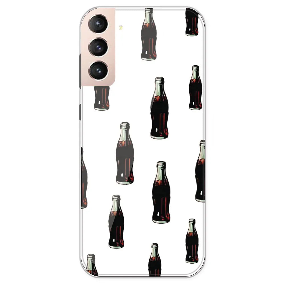 Soft Drink - Clear Printed Silicone Case For Samsung Galaxy S21