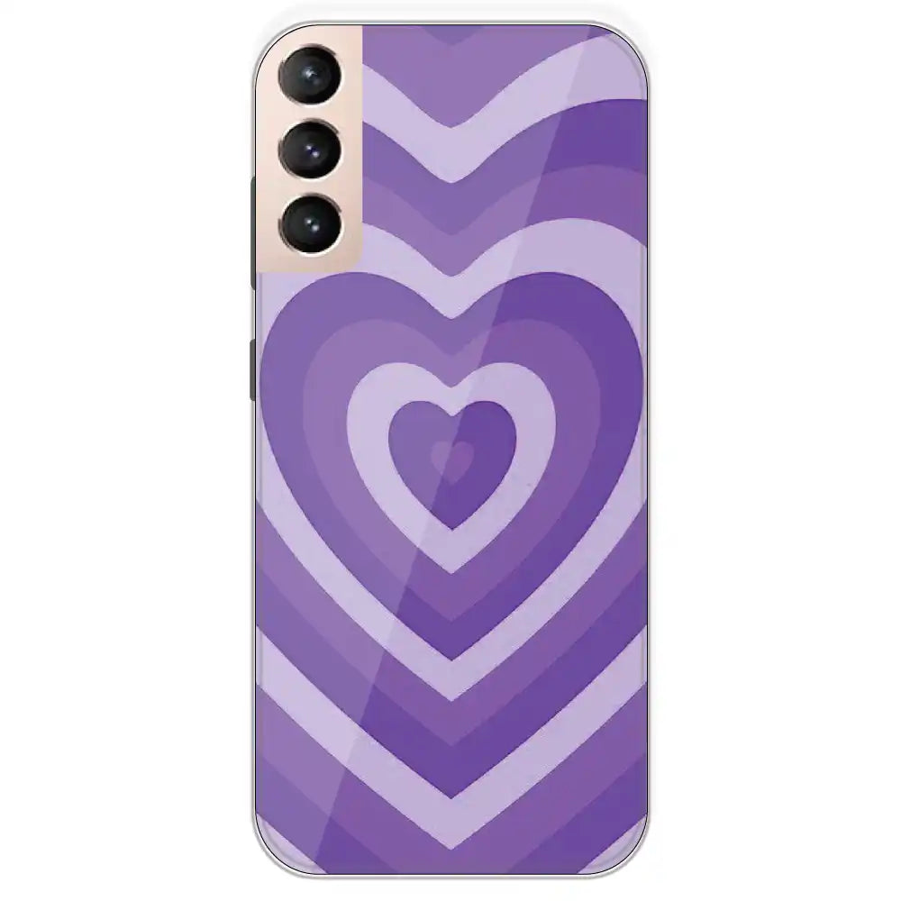 Purple Hearts - Printed Silicone Case For Samsung Galaxy S21