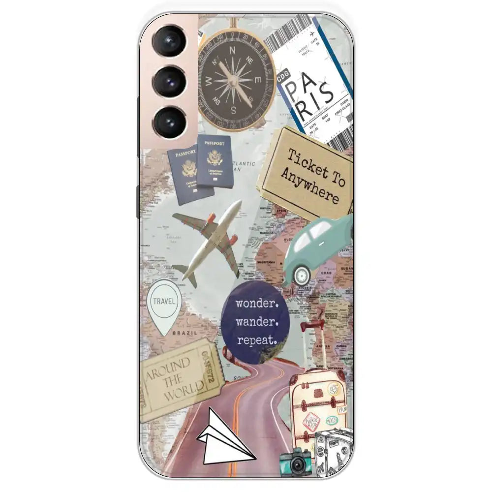 Travel Collage - Printed Silicone Case For Samsung Galaxy S21