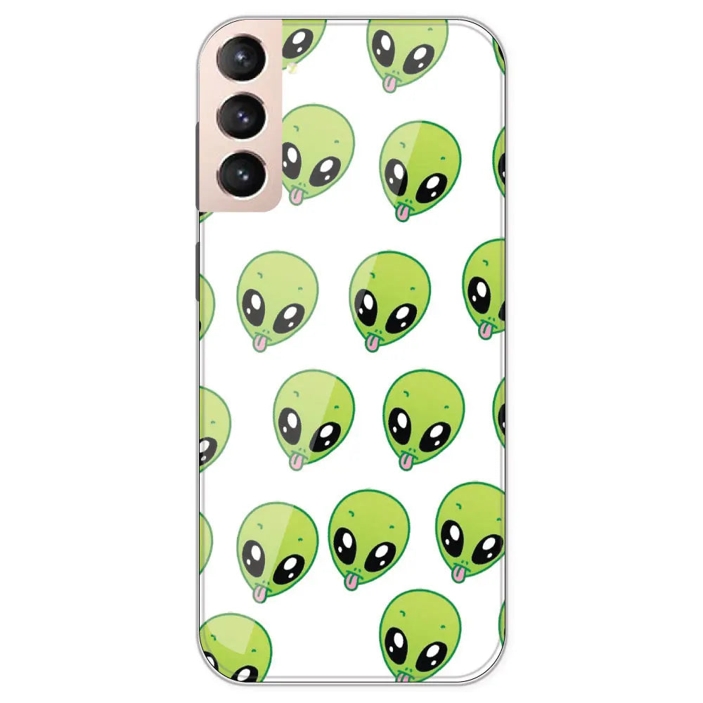 Alien - Clear Printed Silicone Case For Samsung Galaxy S21 Plus