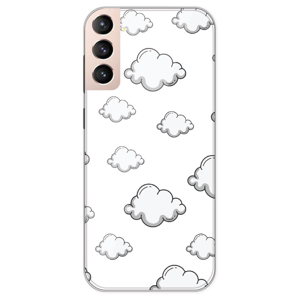 Clouds - Clear Printed Silicone Case For Samsung Galaxy S21 Plus