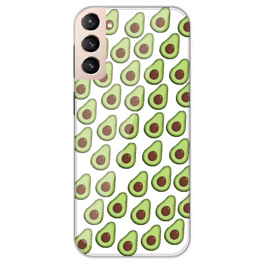 Avocado - Clear Printed Silicone Case For Samsung Galaxy S21 Plus