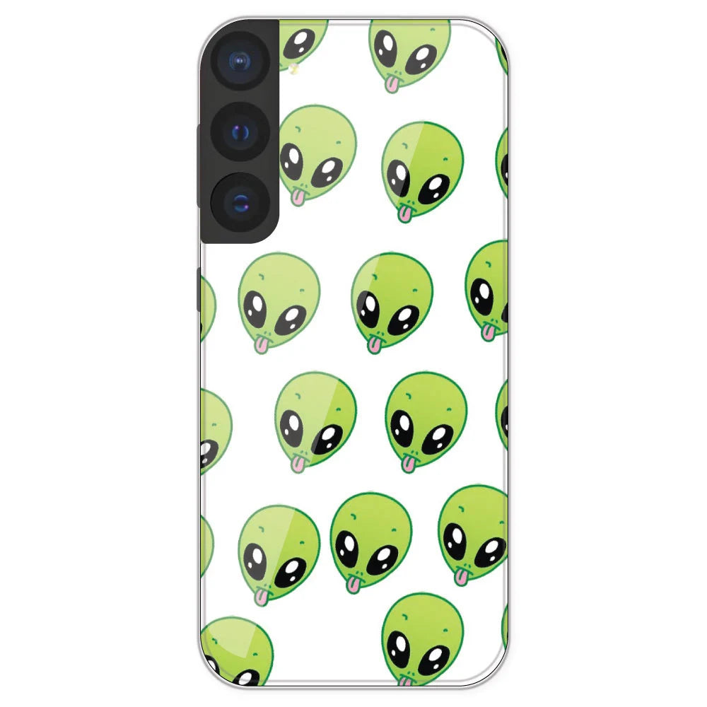 Alien - Clear Printed Silicone Case For Samsung Galaxy S21 FE