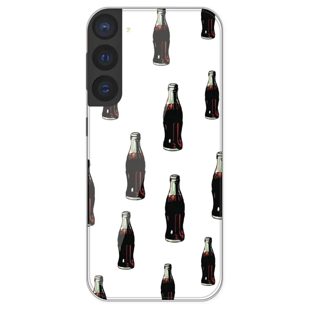 Soft Drink - Clear Printed Silicone Case For Samsung Galaxy S21 FE