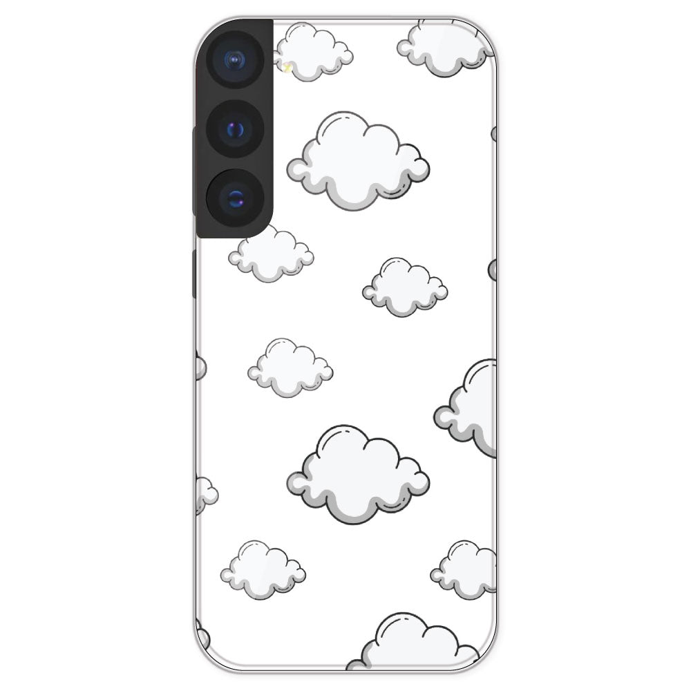 Clouds - Clear Printed Silicone Case For Samsung Galaxy S21 FE