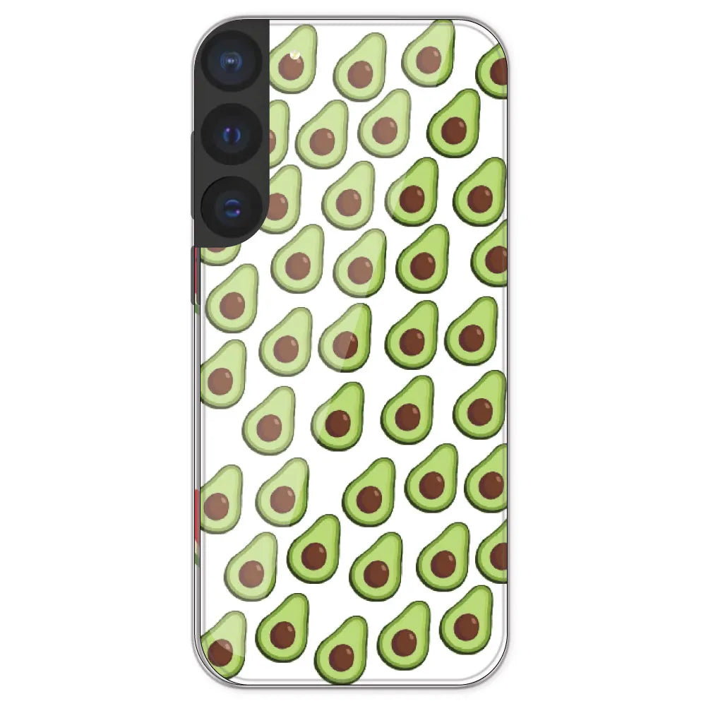 Avocado - Clear Printed Silicone Case For Samsung Galaxy S21 FE