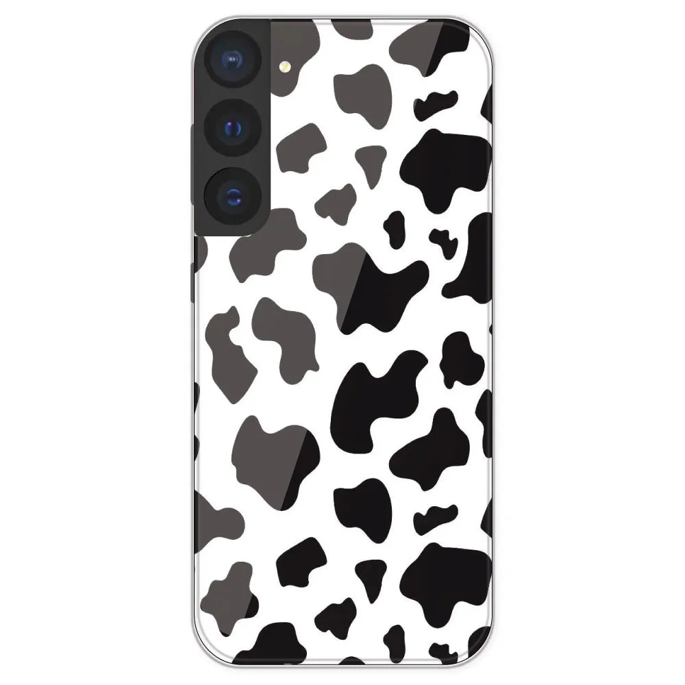 Cow Print - Clear Printed Silicone Case For Samsung Galaxy S21 FE