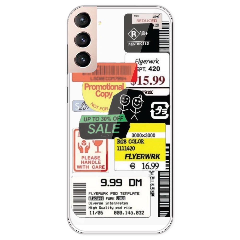 Sales - Clear Printed Silicone Case For Samsung Galaxy S21 Plus