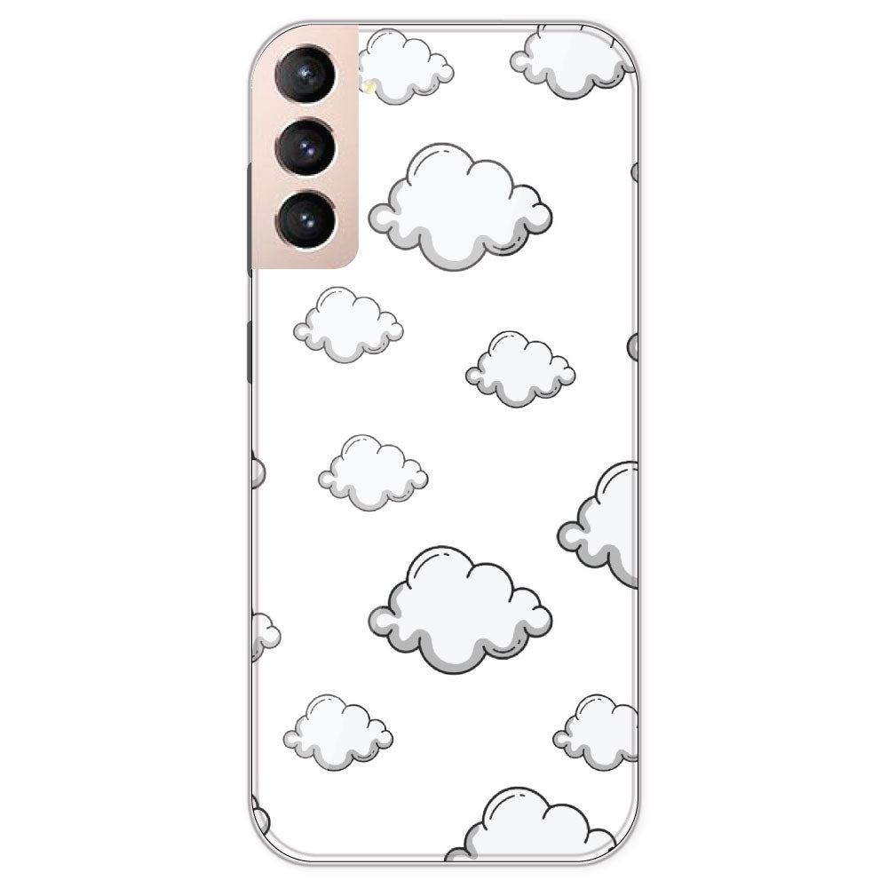 Clouds - Clear Printed Silicone Case For Samsung Galaxy S21