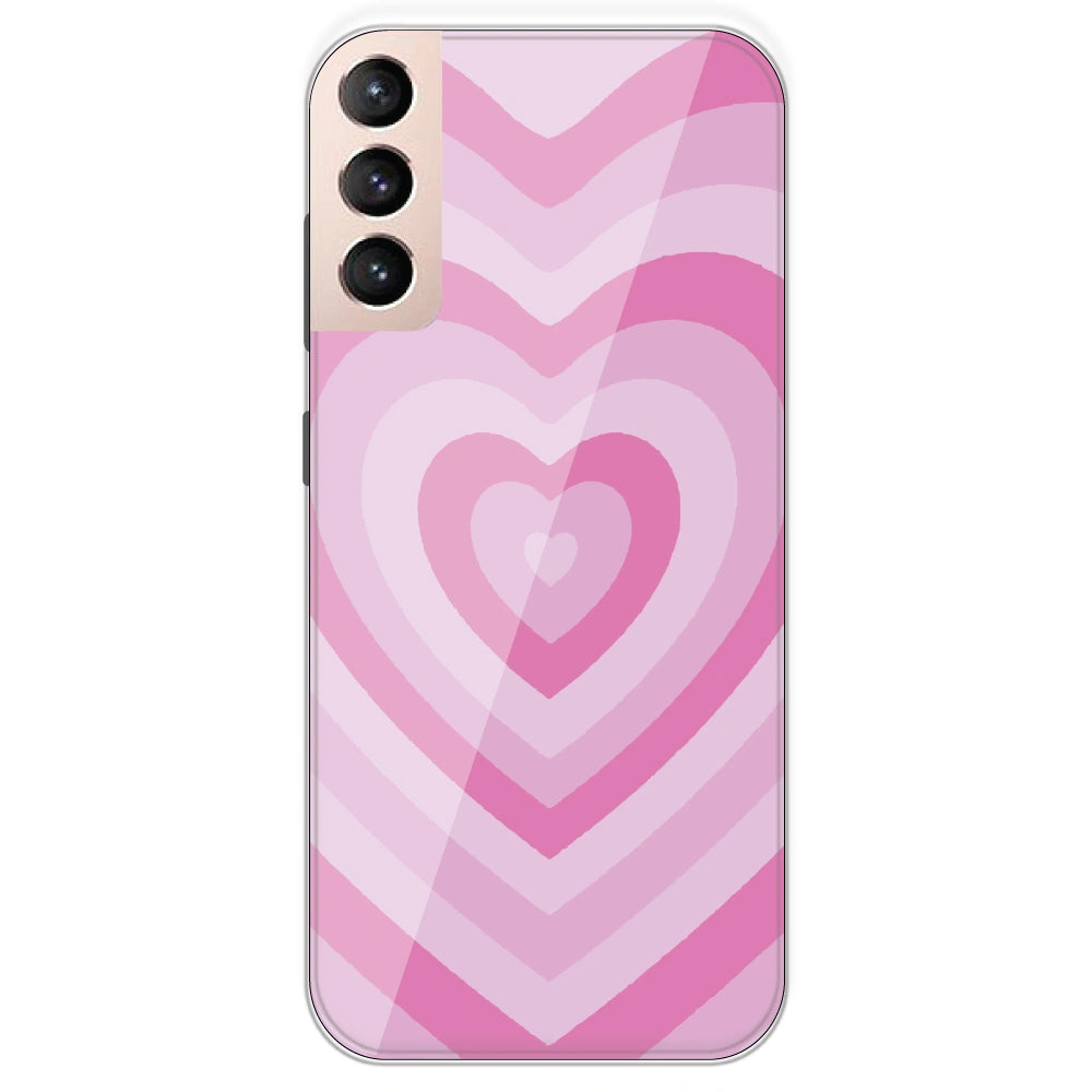 Pink Hearts - Printed Silicone Case For Samsung Galaxy S21
