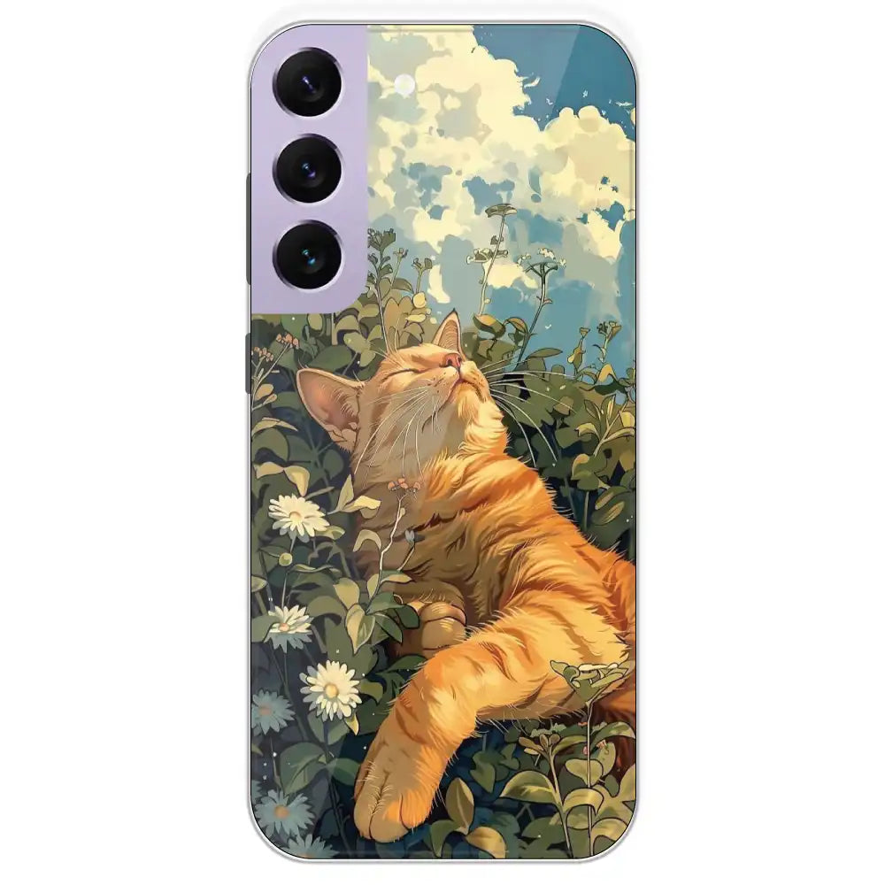 Garfield Sleeping - Printed Silicone Case For Samsung Galaxy S22 Plus