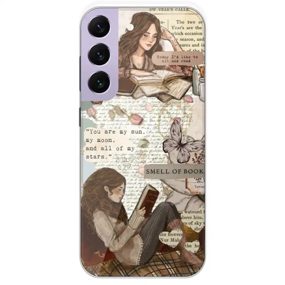 Book Collage - Printed Silicone Case For Samsung Galaxy S22 Plus