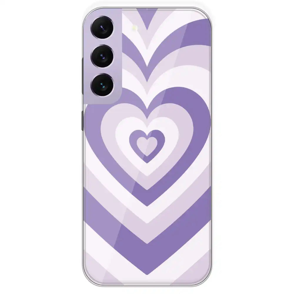Dark Purple Hearts - Printed Silicone Case For Samsung Galaxy S22 Plus
