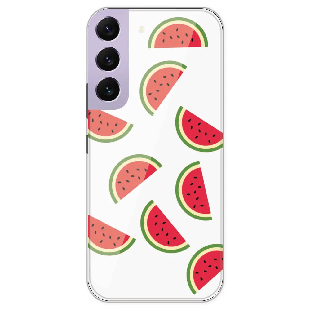 Watermelons - Clear Printed Silicone Case For Samsung Galaxy S22 Plus