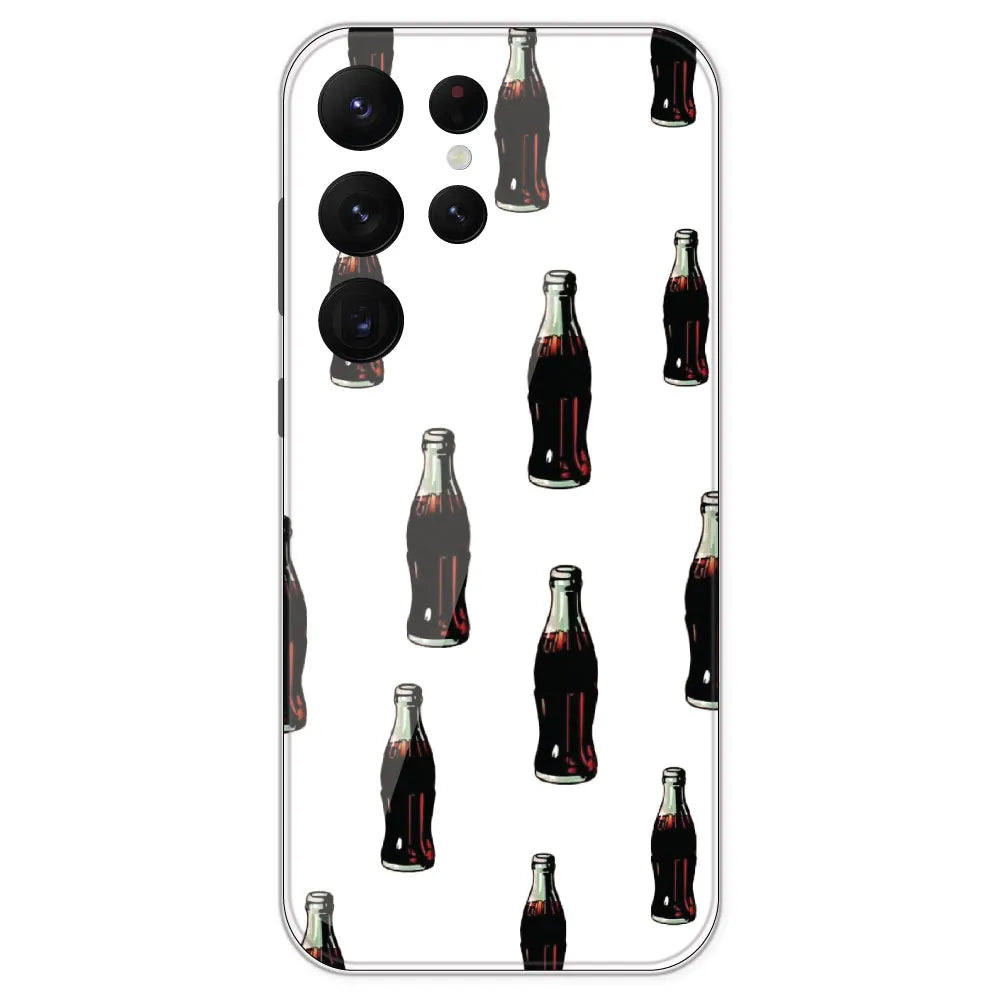 Soft Drink - Clear Printed Silicone Case For Samsung Galaxy S22 Ultra