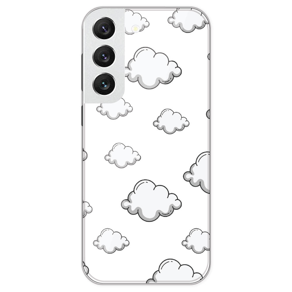 Clouds - Clear Printed Silicone Case For Samsung Galaxy S22