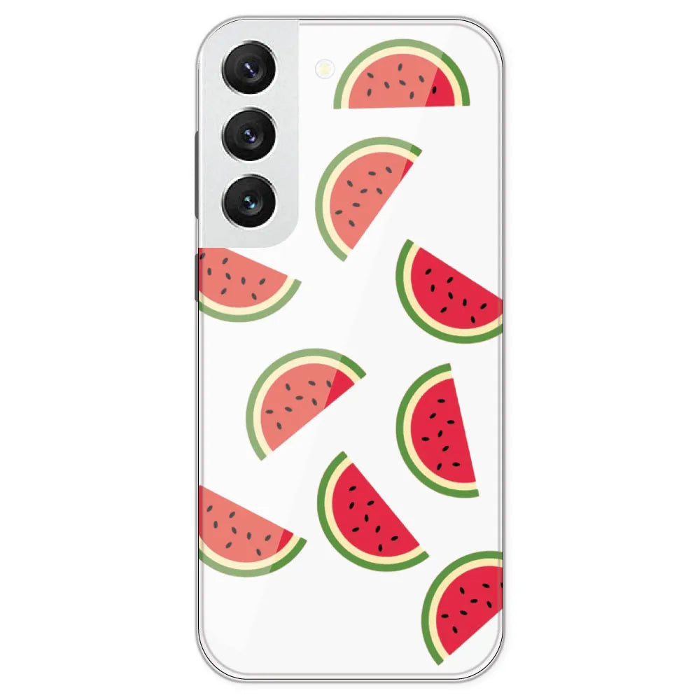 Watermelons - Clear Printed Silicone Case For Samsung Galaxy S22