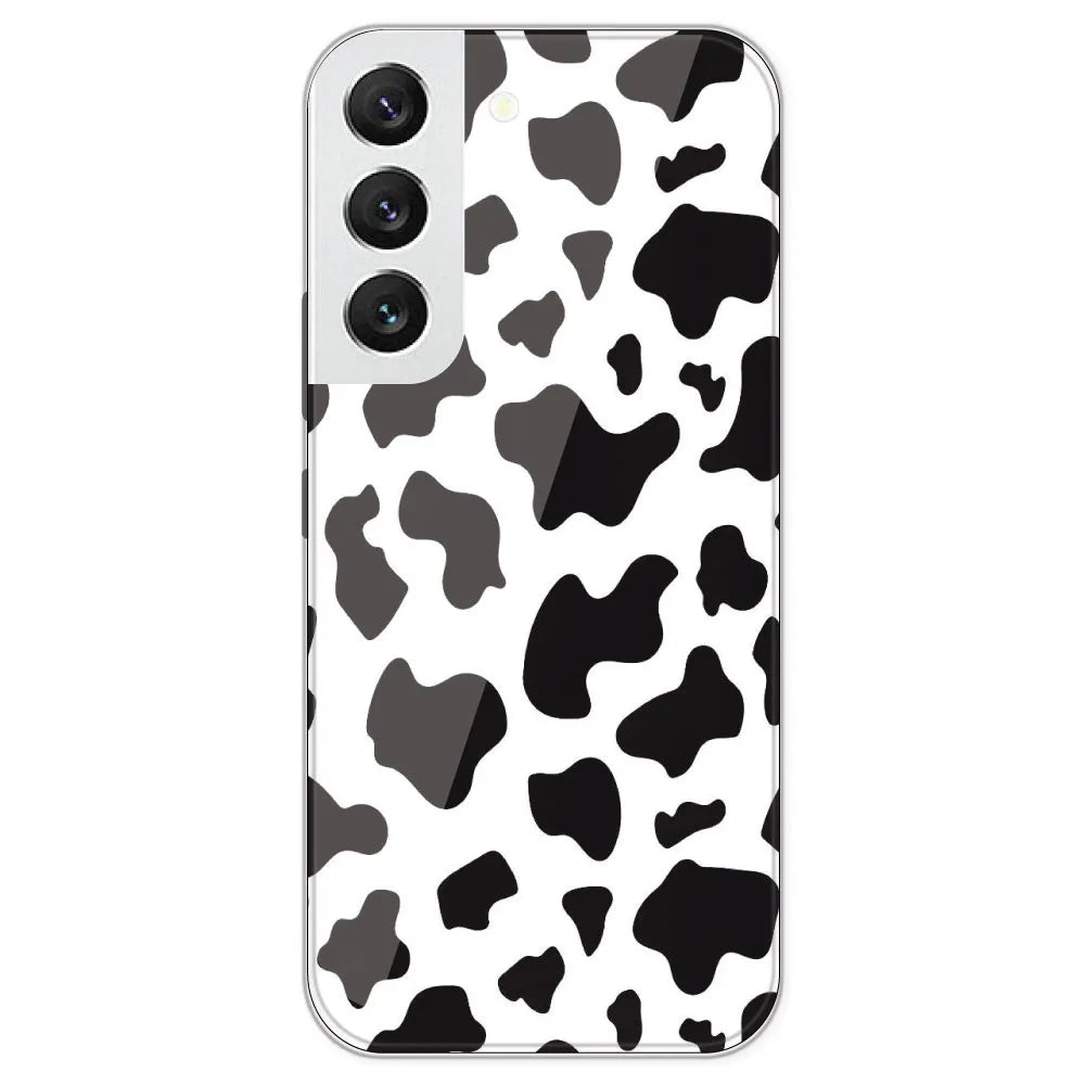 Cow Print - Clear Printed Silicone Case For Samsung Galaxy S22