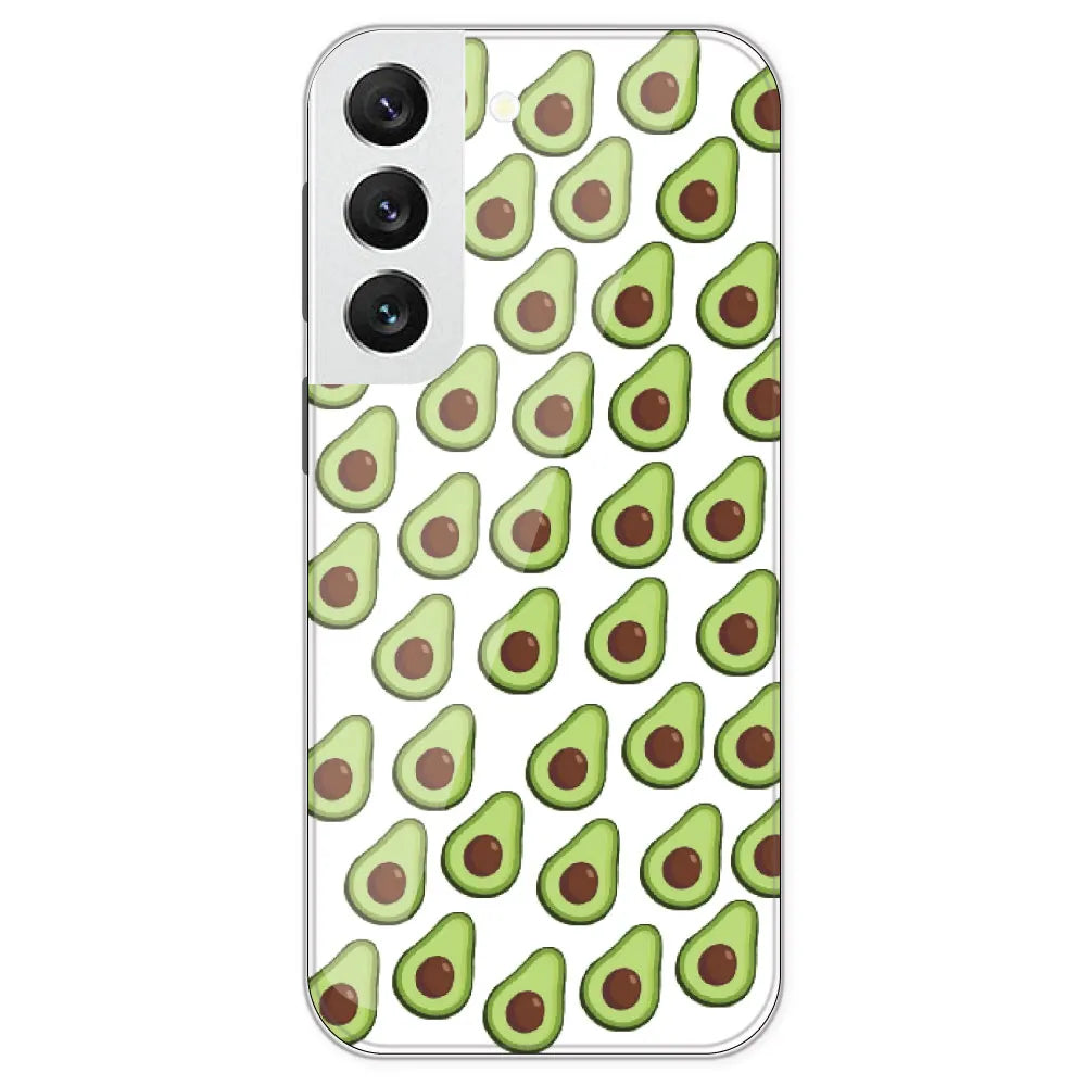 Avocado - Clear Printed Silicone Case For Samsung Galaxy S22
