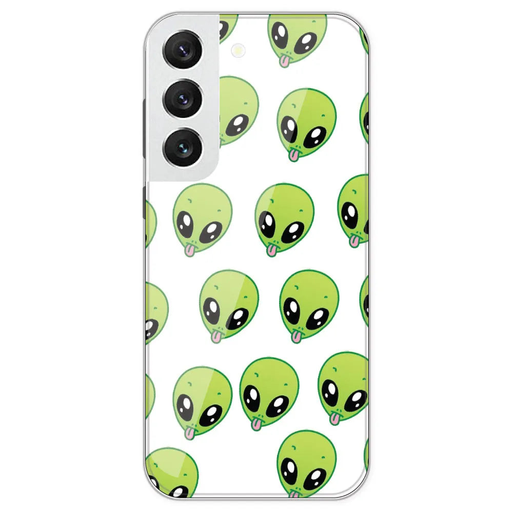 Alien - Clear Printed Silicone Case For Samsung Galaxy S22