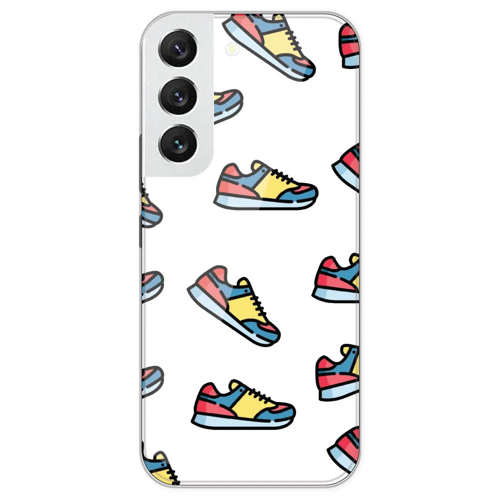 Sneakers - Clear Printed Silicone Case For Samsung Galaxy S22