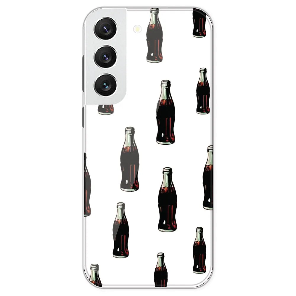 Soft Drink - Clear Printed Silicone Case For Samsung Galaxy S22