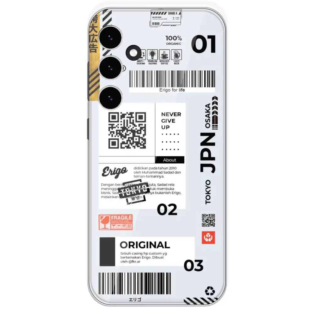 Barcode Labels - Printed Silicone Case For Samsung Galaxy S23 FE