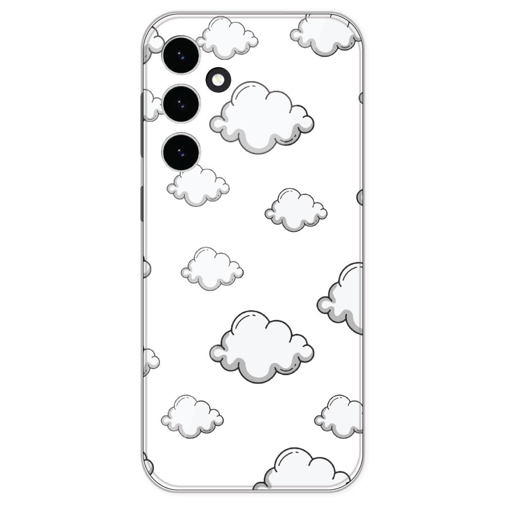 Clouds - Clear Printed Silicone Case For Samsung Galaxy S23 FE