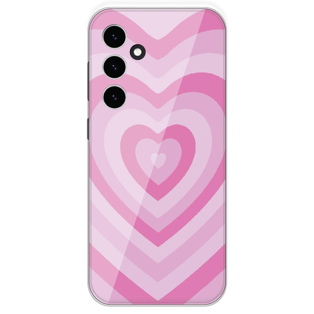 Pink Hearts - Printed Silicone Case For Samsung Galaxy S23 FE